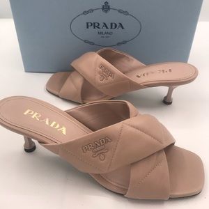 🚫SOLD Prada Quilted Leather Mules Size US 8-8.5